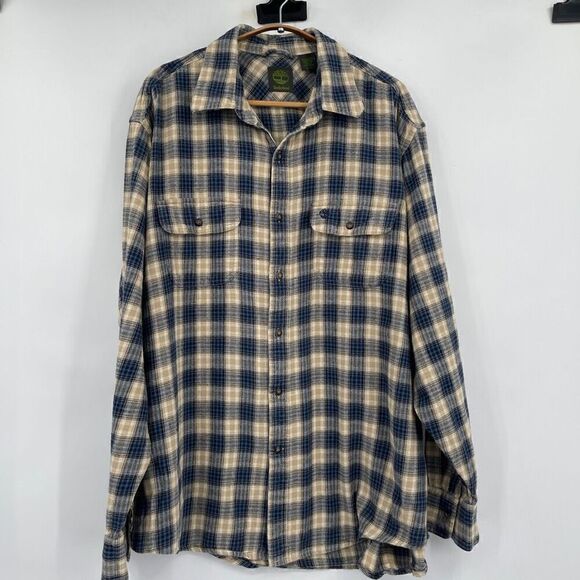 Timberland Multicolor Plaid Checkered Casual Long Sleeve Button Up Shirt XL - Picture 1 of 6